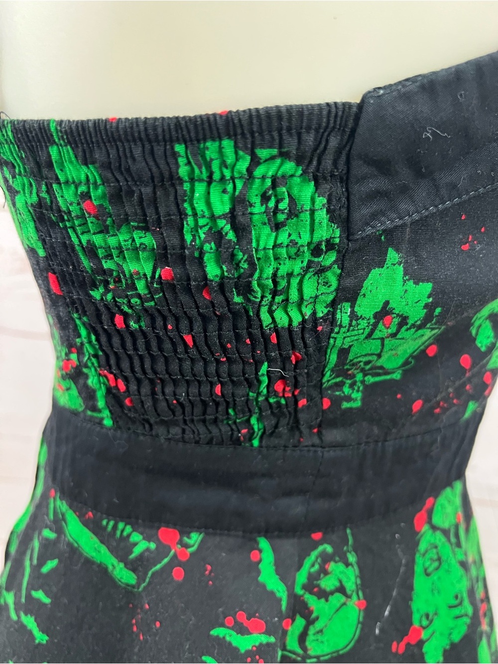 SOLD Hell Bunny Modcloth Frankenstein Goth Cemetary Sleeveless Retro Swing Dress - Picture 8 of 16